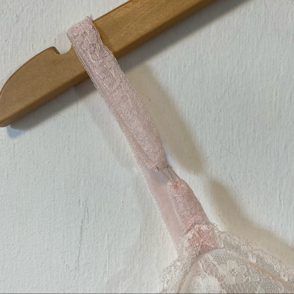 Vintage Vanity Fair Full Slip Blush Pink Lace 100% Nylon Nightie Womens Small 36 - Picture 5 of 13